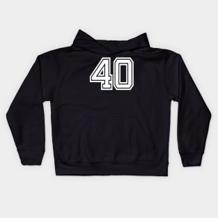 Numbers 40 for a sports team, group, or community Kids Hoodie